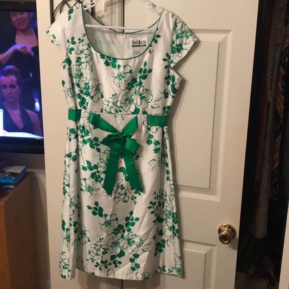 Green and white dress like NEW!